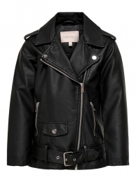 OnlyKidsLongBikerFauxLeatherJacket
