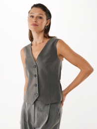 GiletPinstripeDonkergrijs