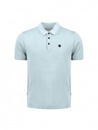 NoExcessPulloverShortSleevePoloButtonSolidIceL