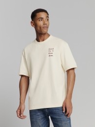 NoExcessT-ShirtCrewneckMelangePlacedPrintOffwhite2XL