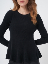 Peplumtruivangemleerdcashmere