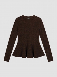 Peplumtruivangemleerdcashmere