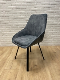 EetkamerstoelVivevelvetblauwgrijsOUTLET