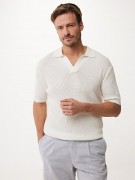 PoloOpenGebreidOffWhite