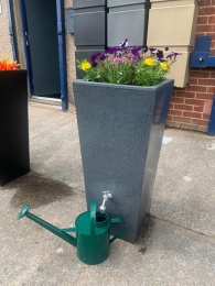 Regentonmanhattangrijs100LinclmessingkraantjePrestige-Prestige