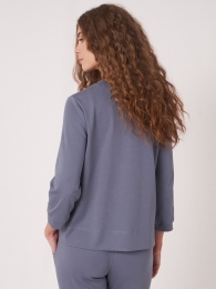 Sweatshirt-vestmetblindeknoopsluiting