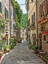 Bloemensteeg50x70cmTuinschilderijCustomize-it-Customizeit