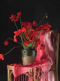 Rodebloemen50x70cmTuinschilderij-Customizeit