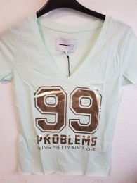 T-shirtdames-mintgroen-99problems-mtS