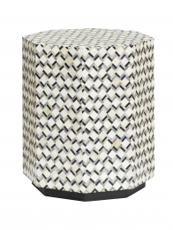 TowerLivingBijzettafelBrendolaBoneinlay45x45cm-Beige-Rond