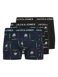 JackJonesBoxershortsJACPALMTrunks3-packBlackNavyBlazer-L
