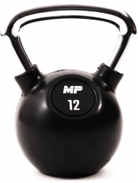 MusclePowerRubberenKettlebell-Zwart-12kg
