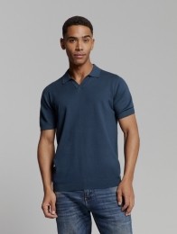 NoExcessPulloverShortSleevePoloVSolidDeepBlue3XL