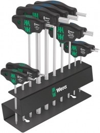Wera0500417400110-deligeBicycleSet6T-GreepSchroevendraaiersetInMetalenRek