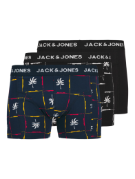 JackJonesBoxershortsJACPALMTrunks3-packBlackNavyBlazer-L