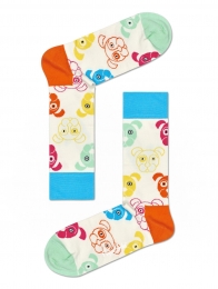 HappySocksDogSokkenWit