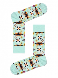 HappySocksTempleBlossomSokkenMintgroen
