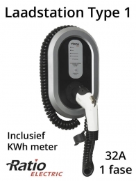 EVLaadstationtype132AlaadkabelspiraalKWhmeter