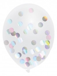 Jep-PartyZilver30cm5StuksConfettiBallonnen442368