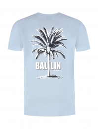 BALLINDual-tonePalmT-shirtBlueGreyXL