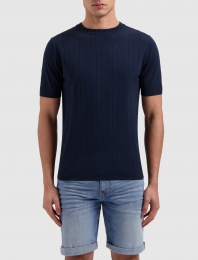 PurePathVerticalStripedKnitwearT-shirtNavyXL