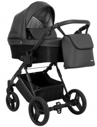 KunertLazzioBlackEco-Leather2-in-1KinderwagenLAZ-11-BLACK