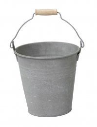 ZincOldLookBucket3LitresD18H18bloempotMCollections-Mcollections