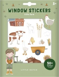 LittleDutchraamstickersLittleFarmnietpermanenteverplaatsbarestickersmetspeelachtergrond