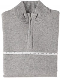 FellowsUnitedPulloverPremiumHalfZipJerseyKnitGreyMel2XL