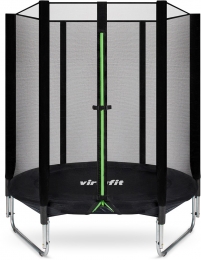VirtuFitKindertrampolinemetVeiligheidsnet-Zwart-140cm