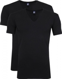 AlanRedT-ShirtDean2PackV-HalsZwartS