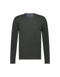 FellowsUnitedPulloverV-neckStructureKnitDarkGreen3XL
