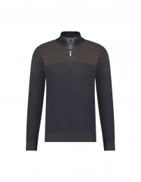 FellowsUnitedPulloverHalfZipPlated2StrBrownL