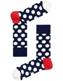 HappySocksBigDotSokken-DonkerblauwWitRood