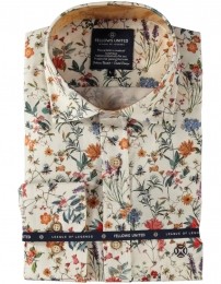 FellowsUnitedKorteMouwOverhemdStretchFlowersMulticolor2XL
