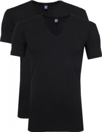 AlanRedT-ShirtDean2PackV-HalsZwartXL