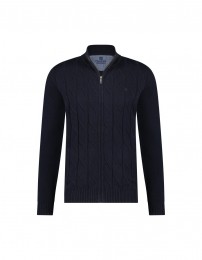 FellowsUnitedVestRoughCableFrontAndNavyXL