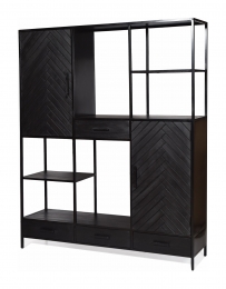 LivingfurnOpbergkastYorkMangohout200x160cm-Zwart