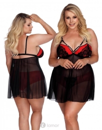 ANAISAPPARELZwartrodebabydollAN-Arcadia