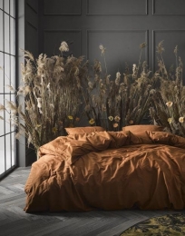 EssenzaMinteDekbedovertrekLeatherbrown