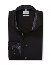 OLYMPLevelFiveOverhemdbodyfitRoyalKentZwart