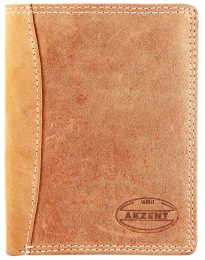 AkzentherenportemonneeLeerRFIDBruinUsedLook