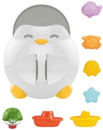 EcoToysPenguinBadspeeltjeshouderincl7Speeltjes