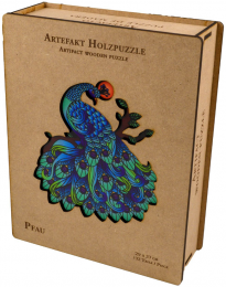 ArtefactHoutenPuzzel-2in1PauwinHoutenDoos132stukjes