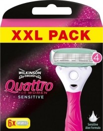 WilkinsonWilkinsonSwordQuattroForWomenSensitiveScheermesjes-6stuks