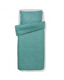 HEMADekbedovertrek140x200220cmflanelmelangegroengroen