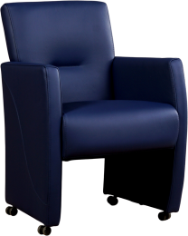 BlauwelerenmoderneeetkamerfauteuilPleasure-ToledoLeerKobaltblauwleer
