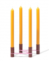 HEMAKandelaar15x7cmmetaalzigzagbordeauxroze