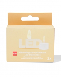 HEMAUitbreidingssetoplaadbareledtheelichtjes-2stukswit