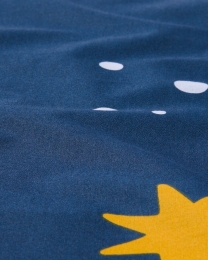 HEMAKinderdekbedovertrek140x200cmzachtkatoenplanetendonkerblauw